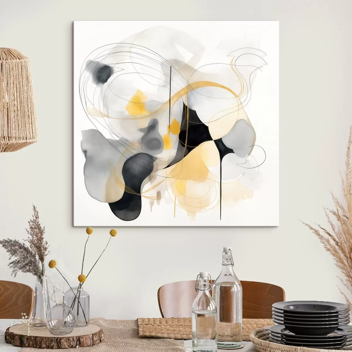 Pilt Kaootilised jooned ja täpid modernses stiilis s46335