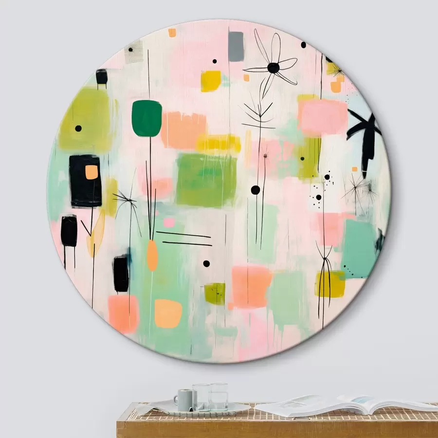 Pilt Abstraktsed lilled, kerge kompositsioon õlimaalistiilis r46325