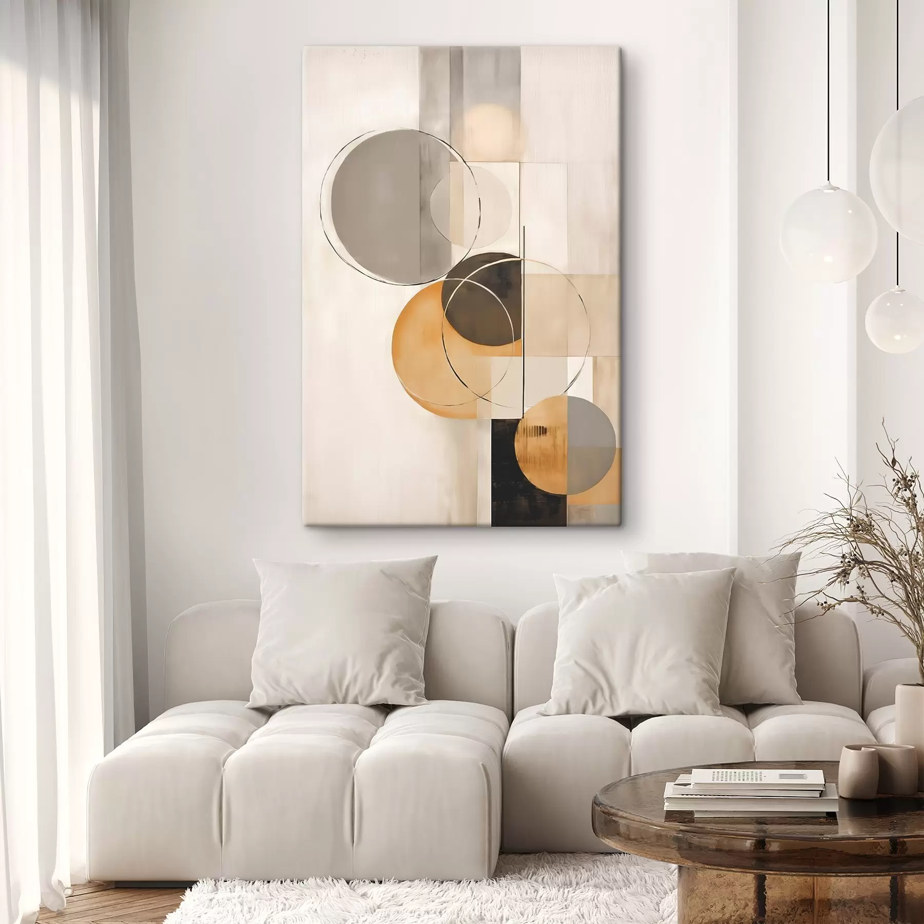 Pilt Geomeetriline abstraktsioon ringidega s46358