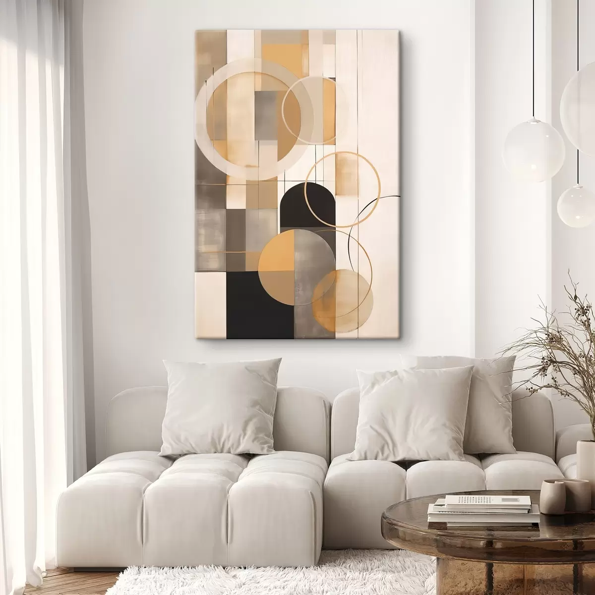 Pilt Geomeetriline abstraktsioon ringidega s46359