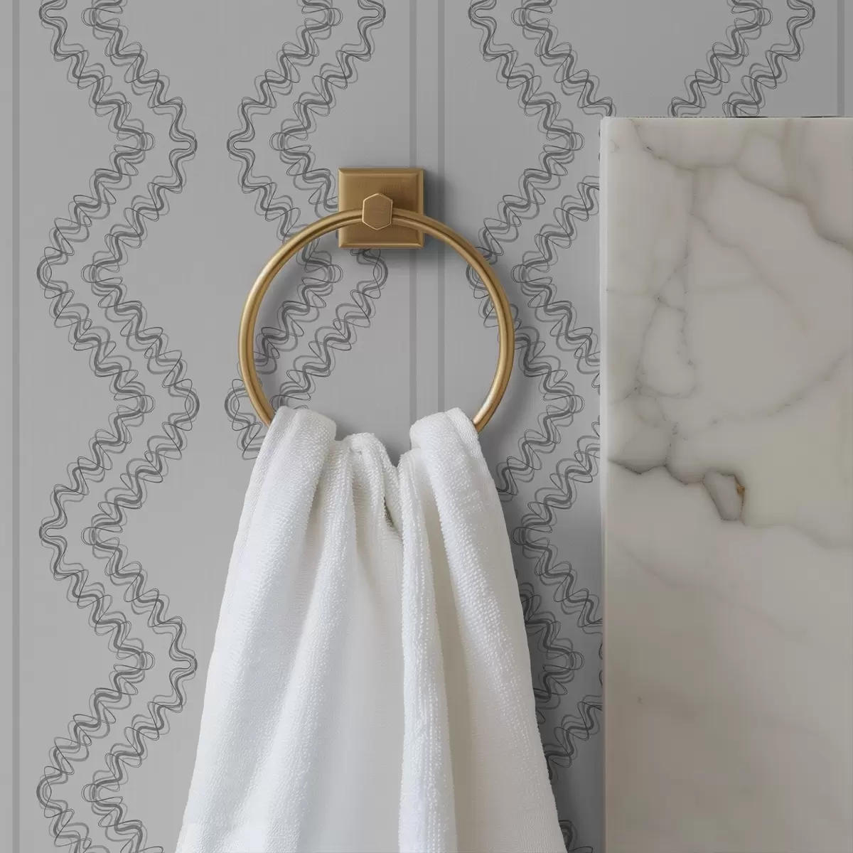 Tapeet Pits-joonega siksakid, neutraalne hall a00689v2