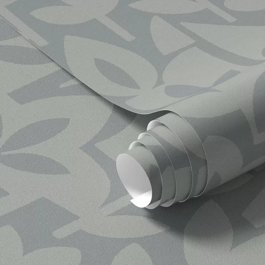 Fototapeedid Geomeetrilised lillemustrid hallikassinises toonis a00875