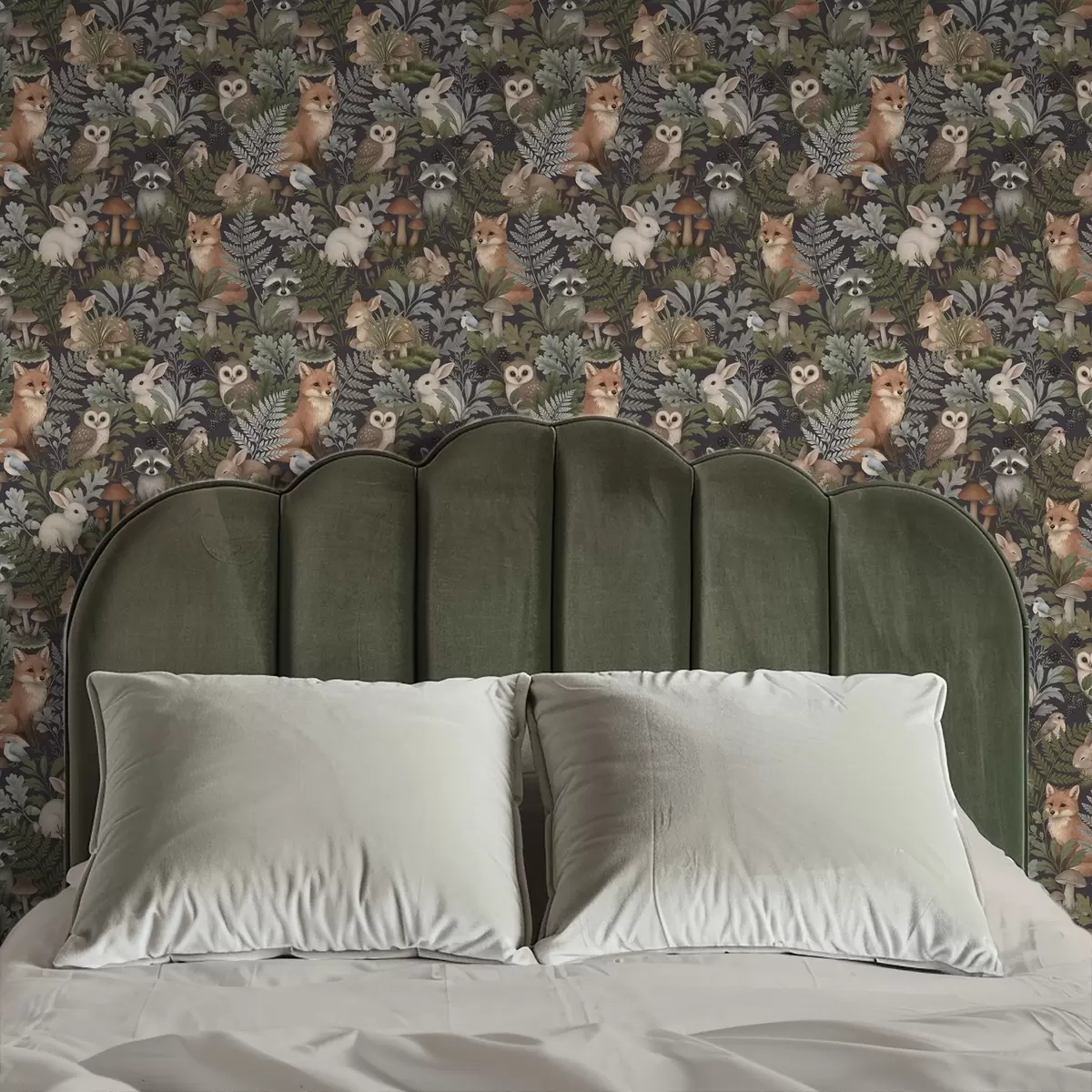 Tapeet Metsloomad ja sõnajalad sügaval süttel a00880