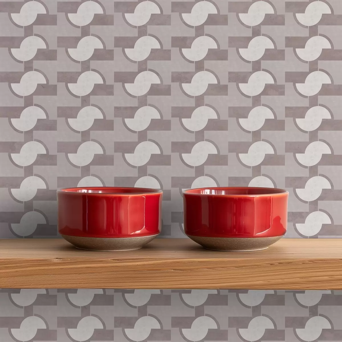 Tapeet Lilla modulaarplaadid ühendatud poolringidega a00915