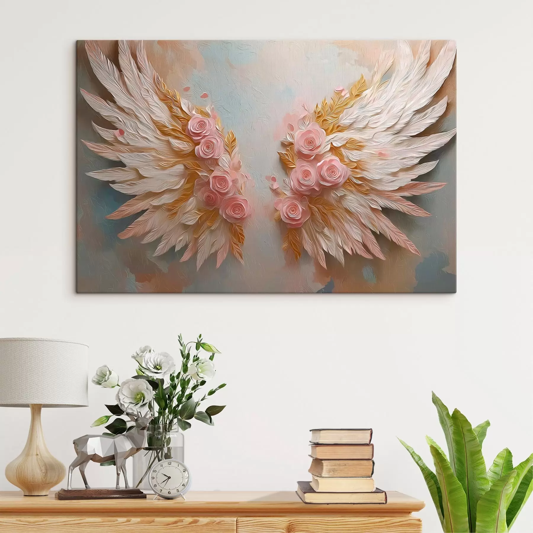 Pilt Kollase ja roosa värvi tiivad s46551