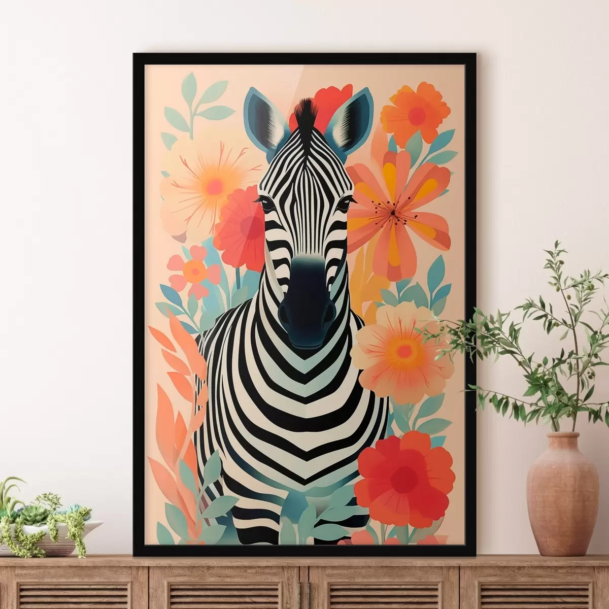 Plakat Zebra lillede seas f46457