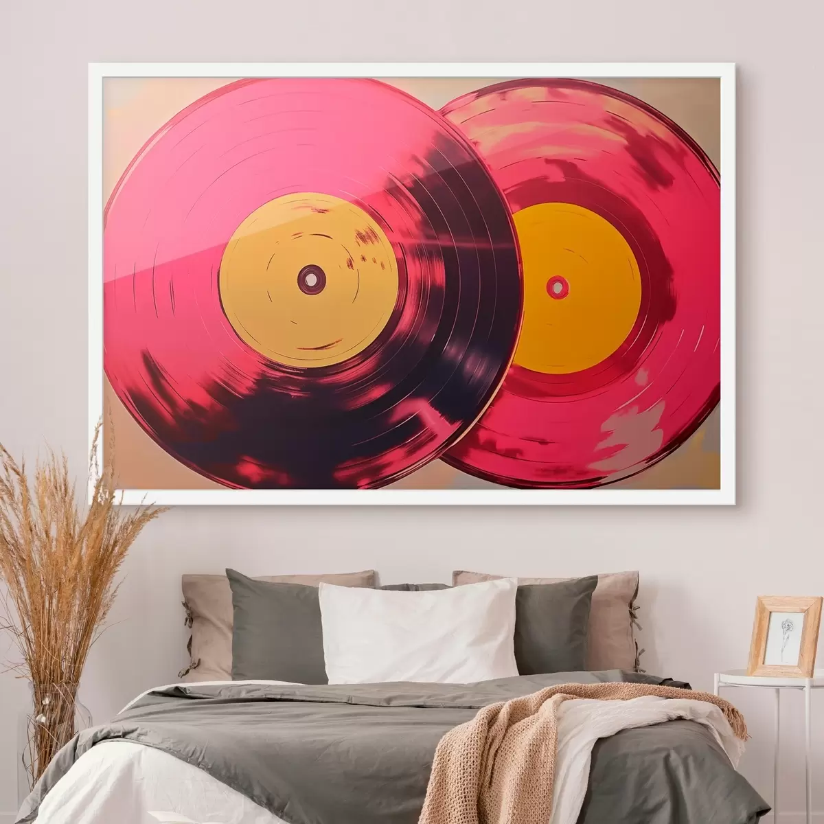 Plakat Värvilised vinüülplaadid f46459