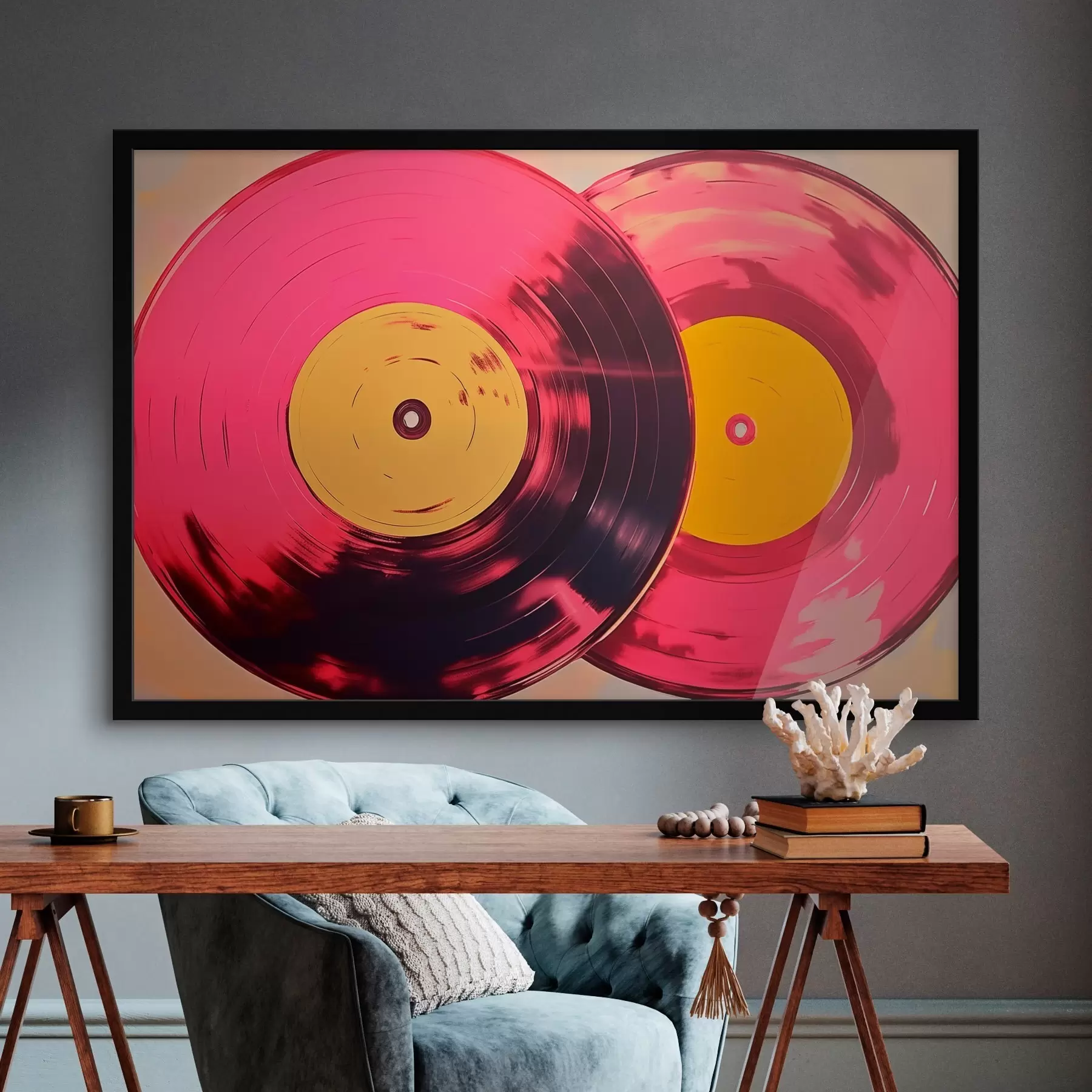 Fototapeedid Värvilised vinüülplaadid f46459