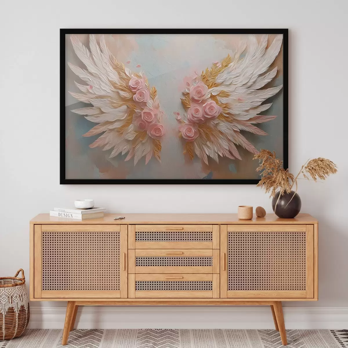 Plakat Kollase ja roosa värvi tiivad f46551