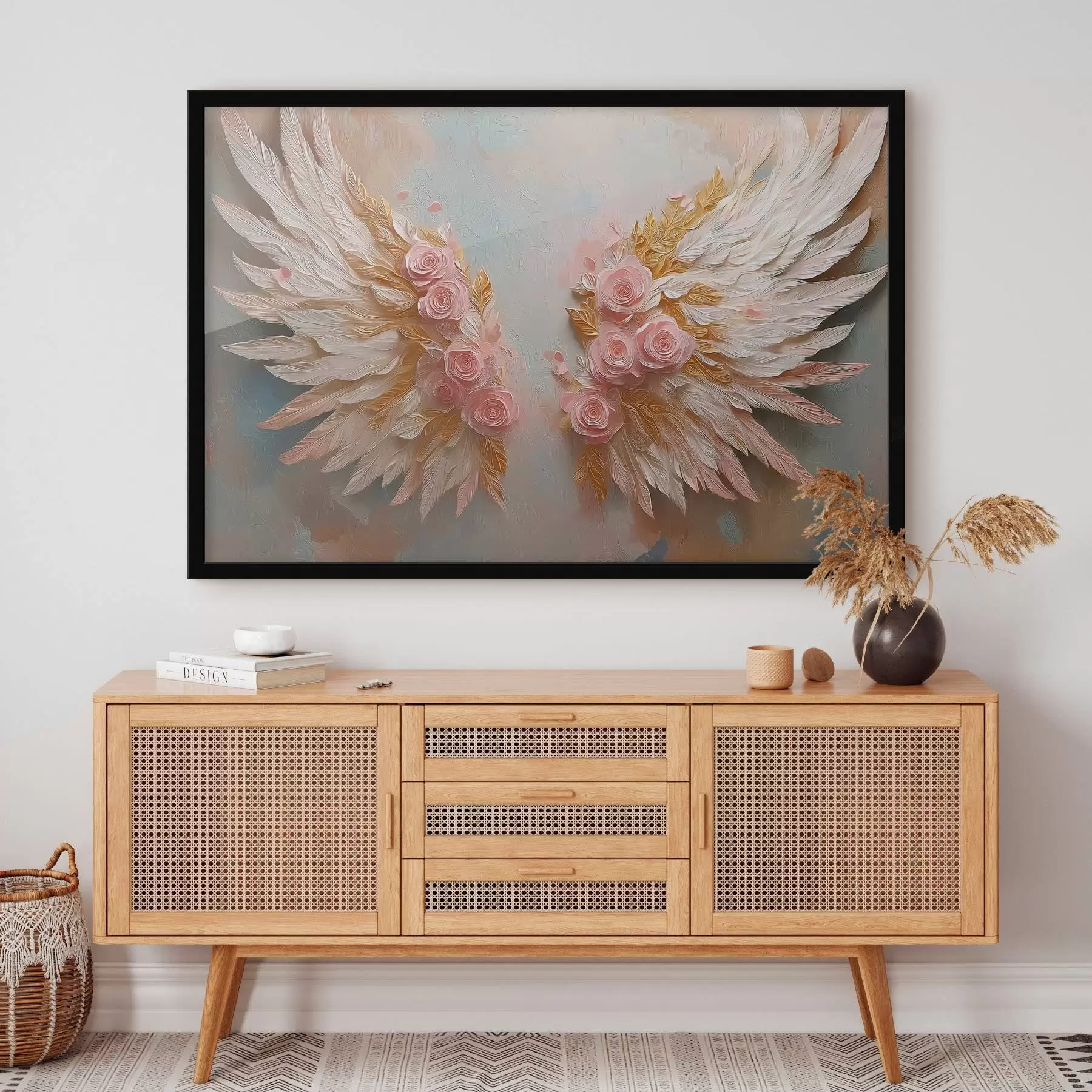 Fototapeedid Kollase ja roosa värvi tiivad f46551