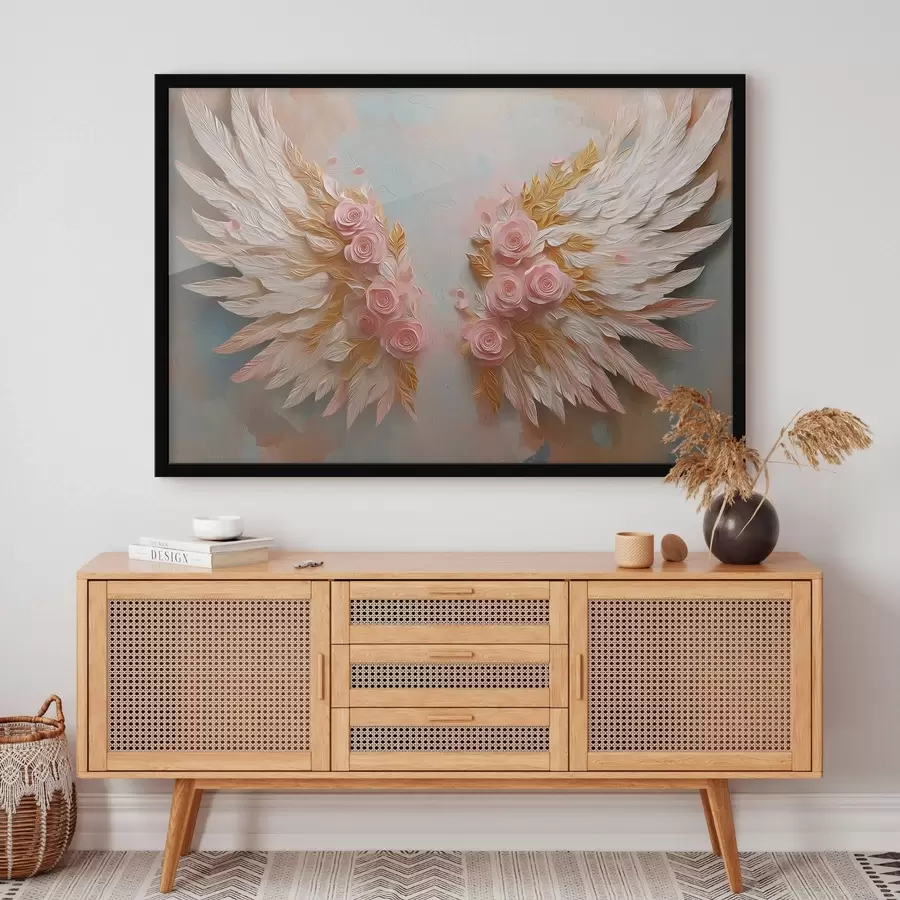 Fototapeedid Kollase ja roosa värvi tiivad f46551