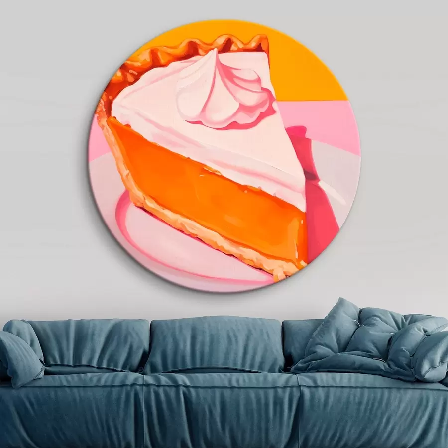 Pilt Tükk kõrvitsapirukat. Pop-art illustratsioon r46462