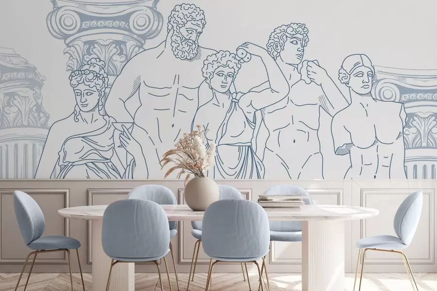 Fototapeedid Iidsed inimesed ja sambad w04865