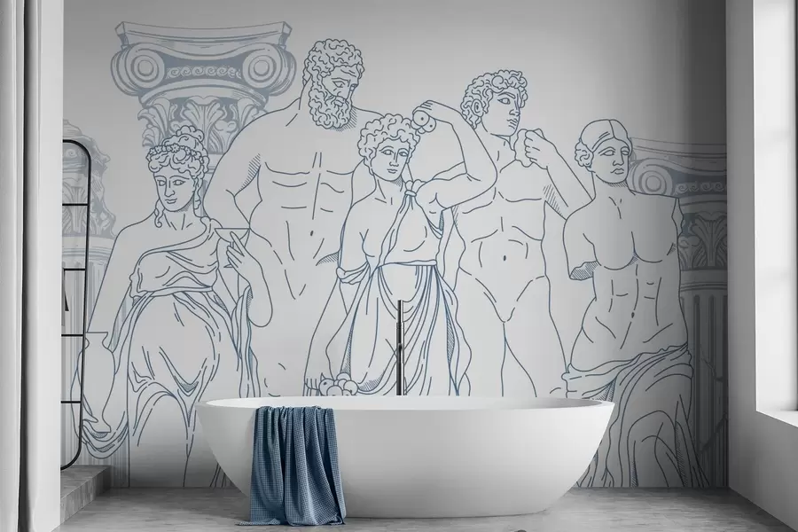 Fototapeedid Iidsed inimesed ja sambad w04865