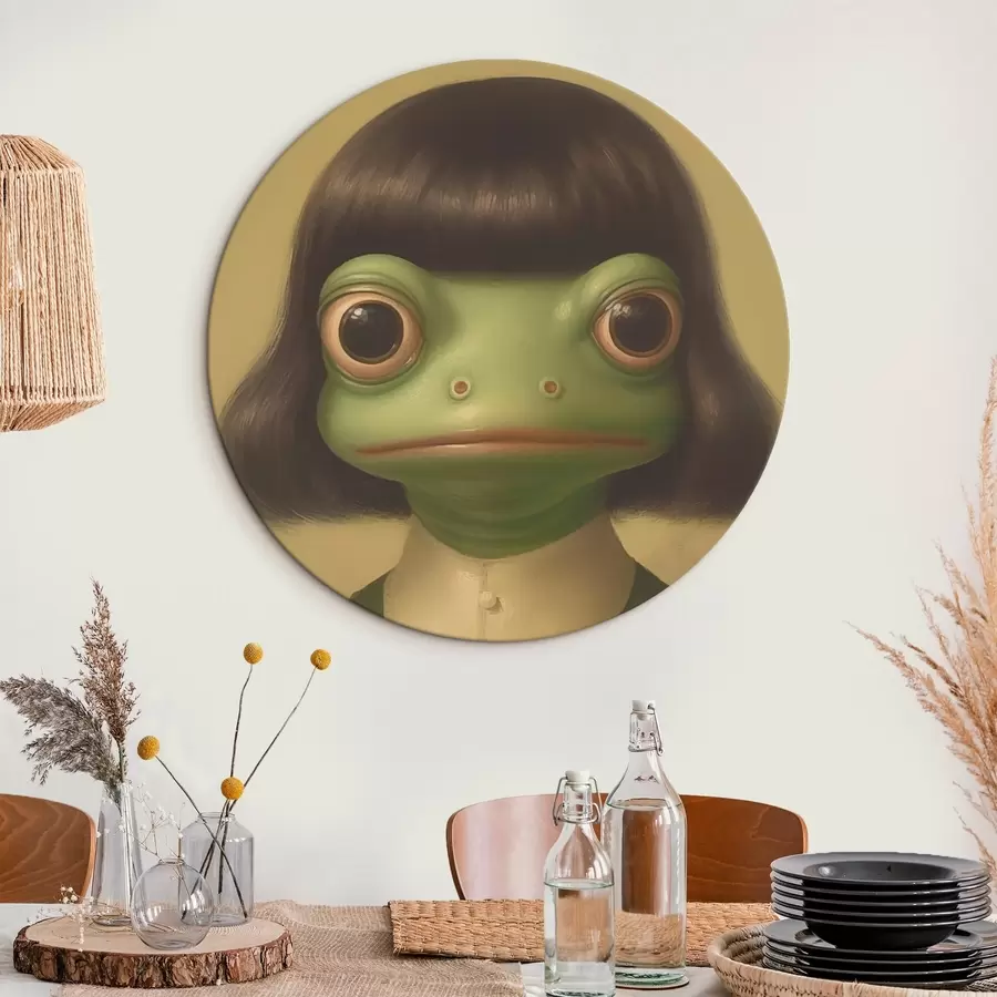 Pilt Vintage-stiilis tüdruk-konn r46458