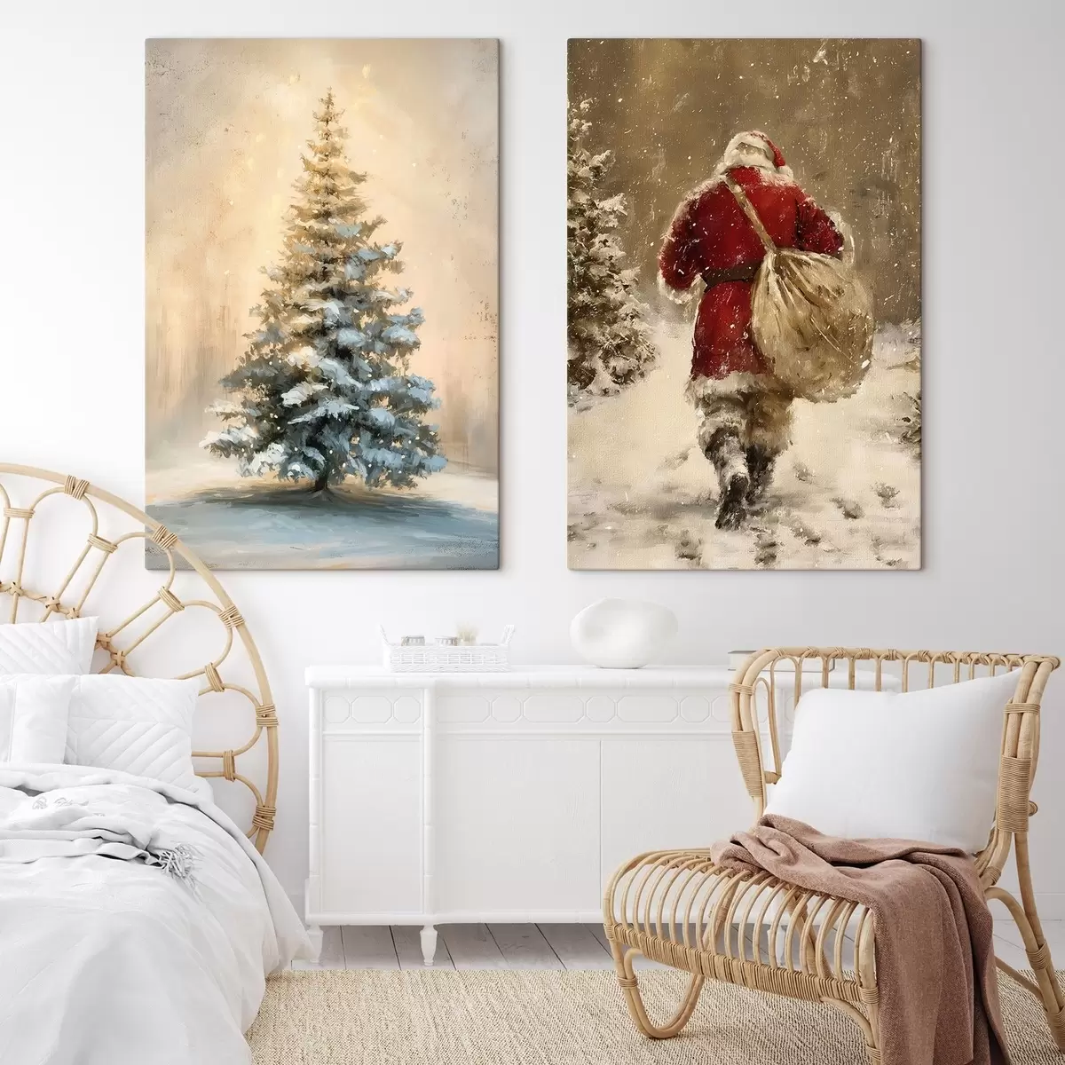 Pilt Jõuluvana ja jõulupuu m00956