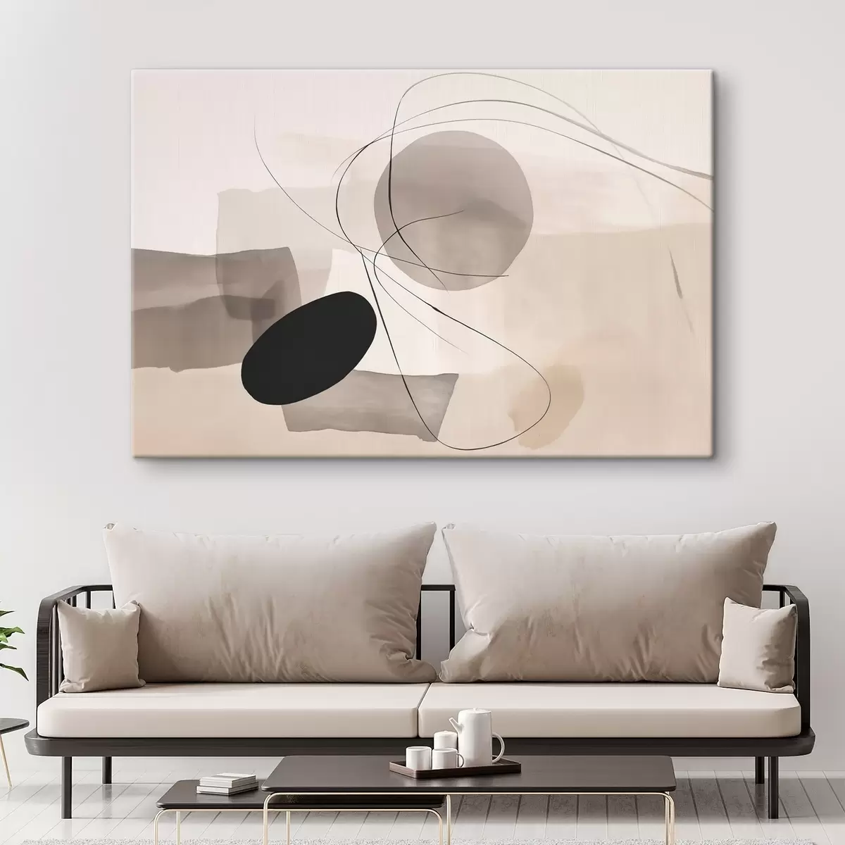 Pilt Abstraktsed kujundid joontega s46455