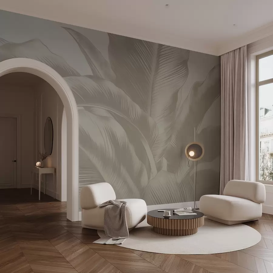 Fototapeedid Pikad lehed, kulunud efektiga banaanilehed w04827v4