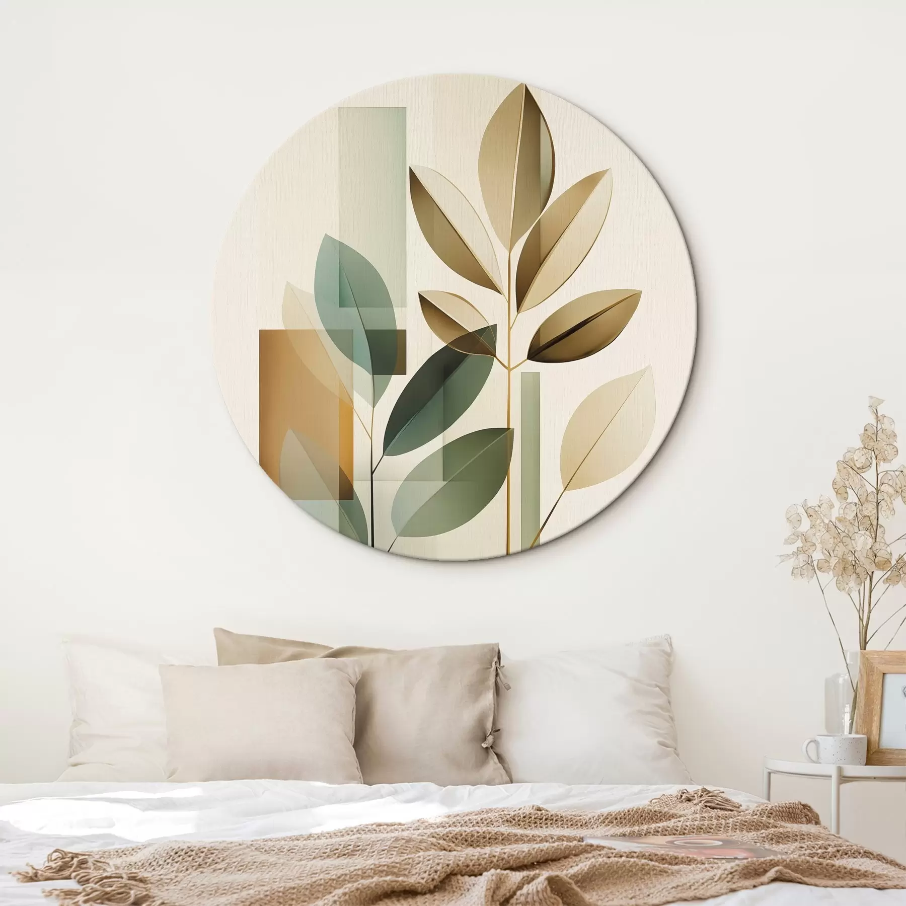 Pilt Geomeetriline abstraktsioon lehtedega r46581