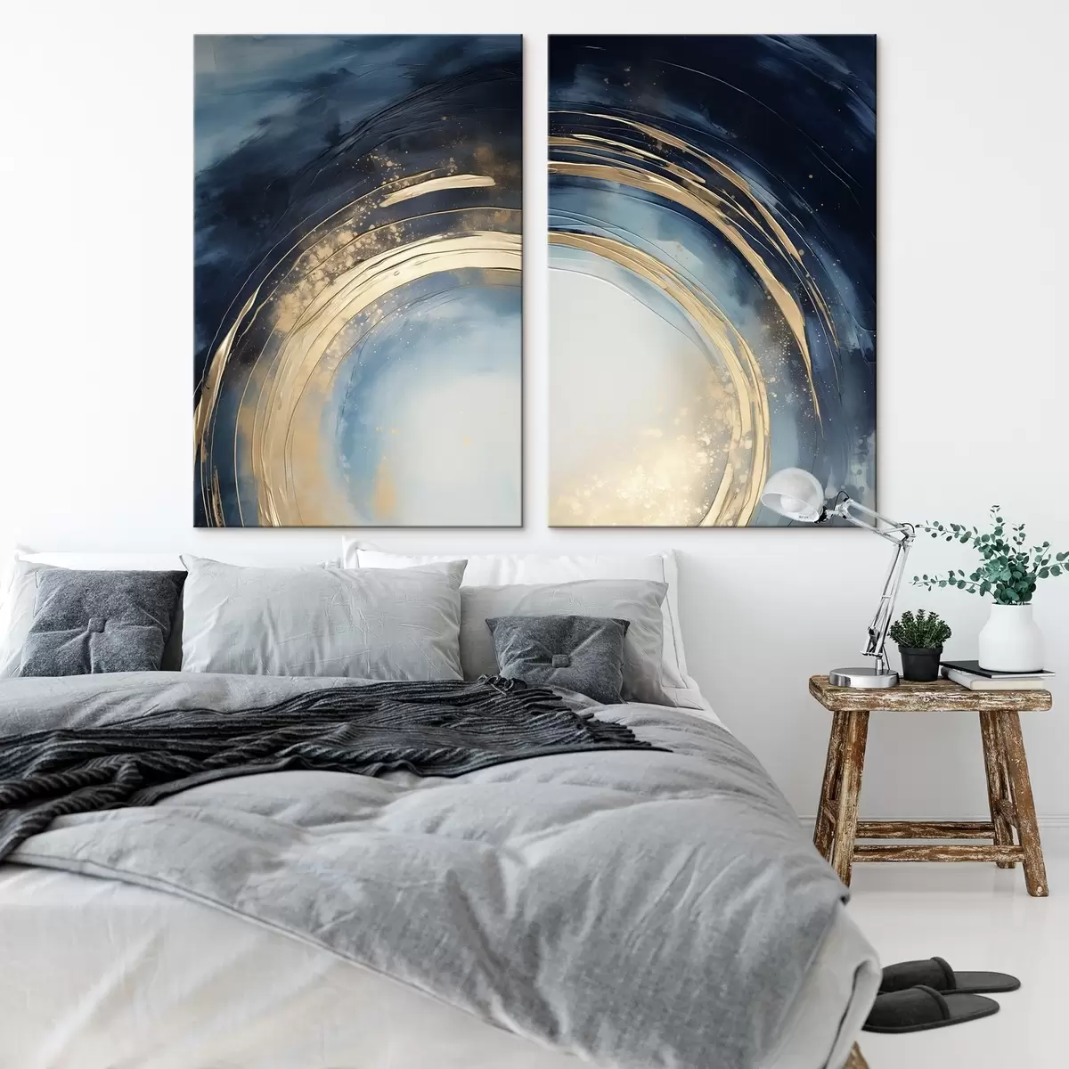 Pilt Kesköine sinine ringikujuline pühkimine metallikaartega m00969