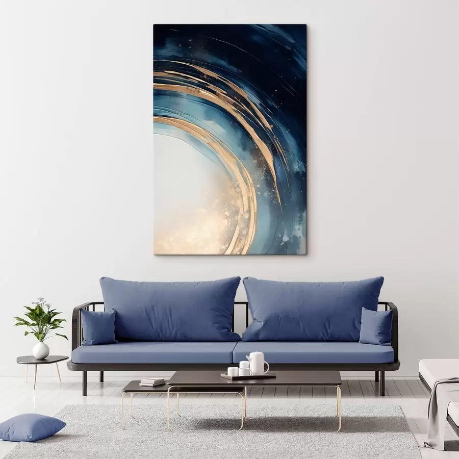 Pilt Kitsad kihilised rõngad kahvatu horisondi kohal s46489