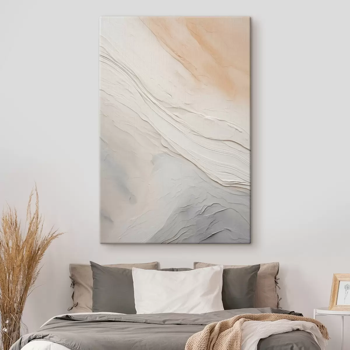 Pilt Tekstuuriga krohv lained pehmetes elevandiluu ja liiva toonides s46510