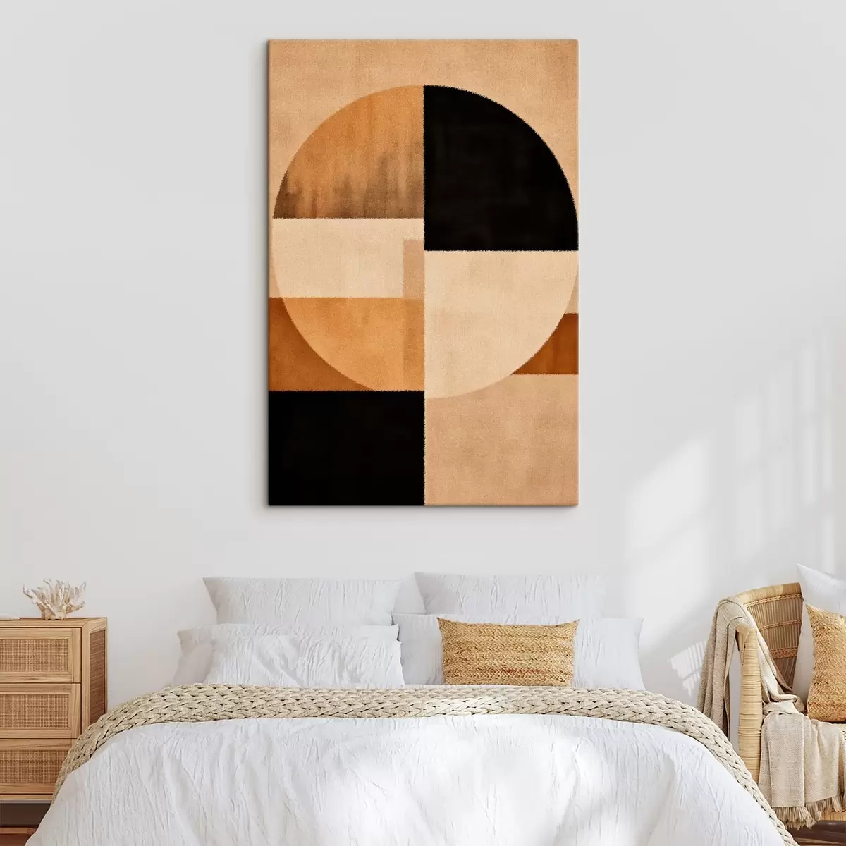 Pilt Poolringid ja ruudud soojades toonides, pehme tekstuuriga s46531