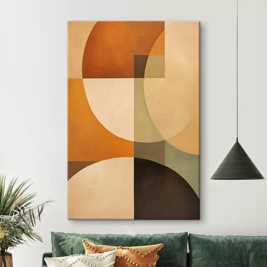 Pilt Suured ristuvad vormid terrakotta-oliivitoonides s46533