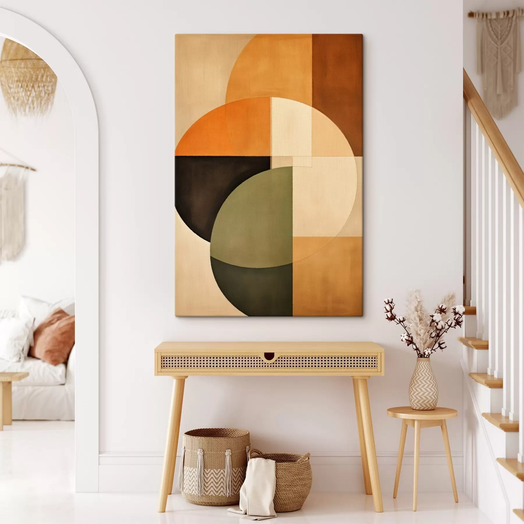 Pilt Ristuvad ringid liiva-oliivi värvipalettil s46537