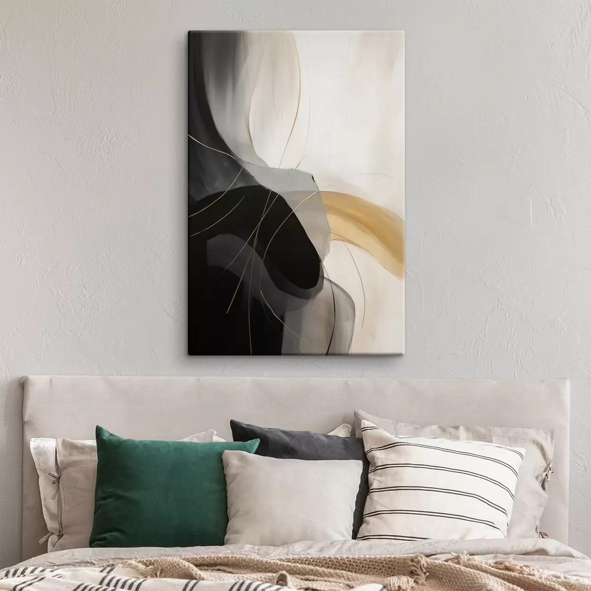 Pilt Pehmed kumerused mustas ja beežis sooja aktsendiga s46542