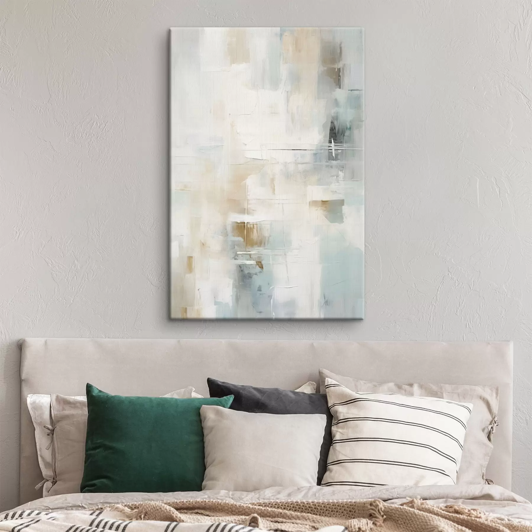 Pilt Õhulised sinised ja beežid jooned valgel taustal s46547