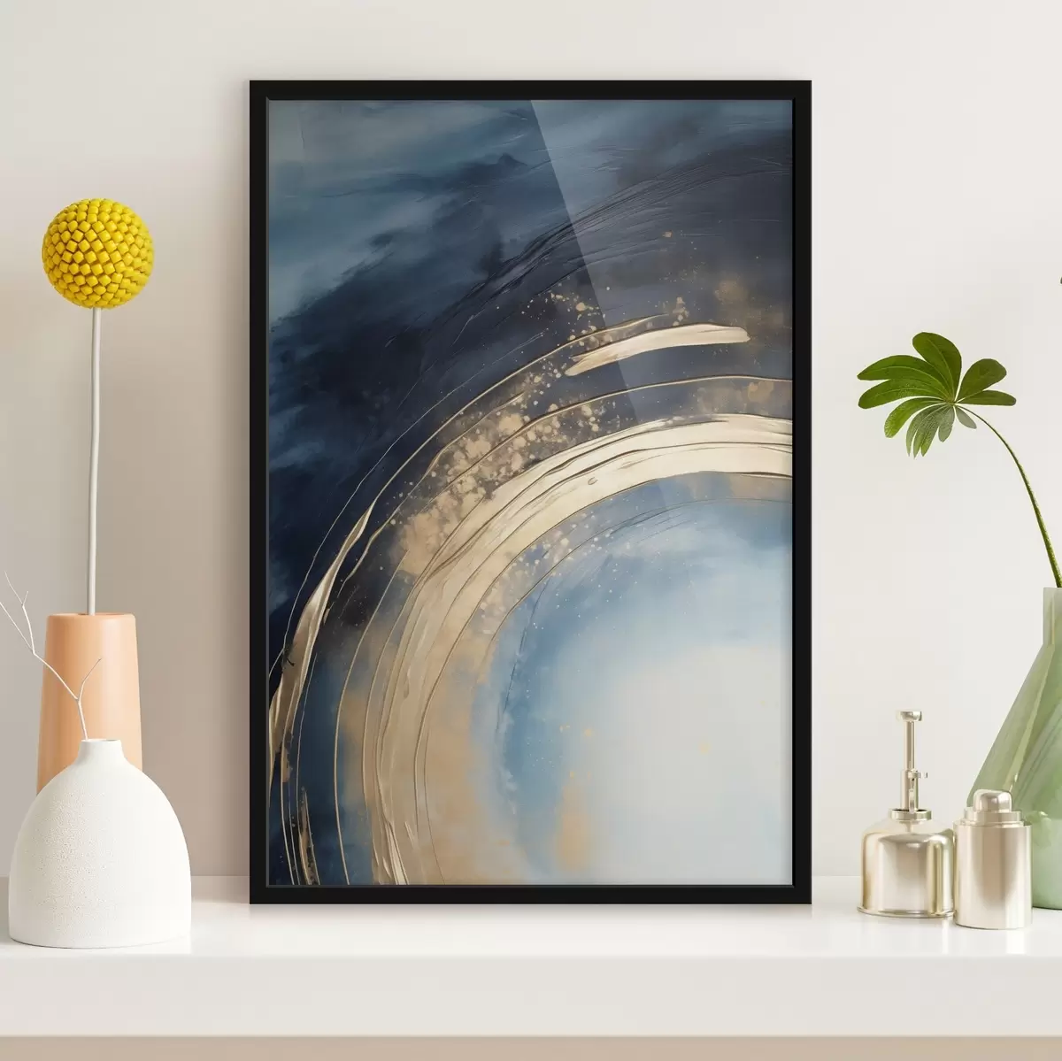 Plakat Laia servaga sõrmus heleda keskosaga ja täpilise glasuuriga f46488