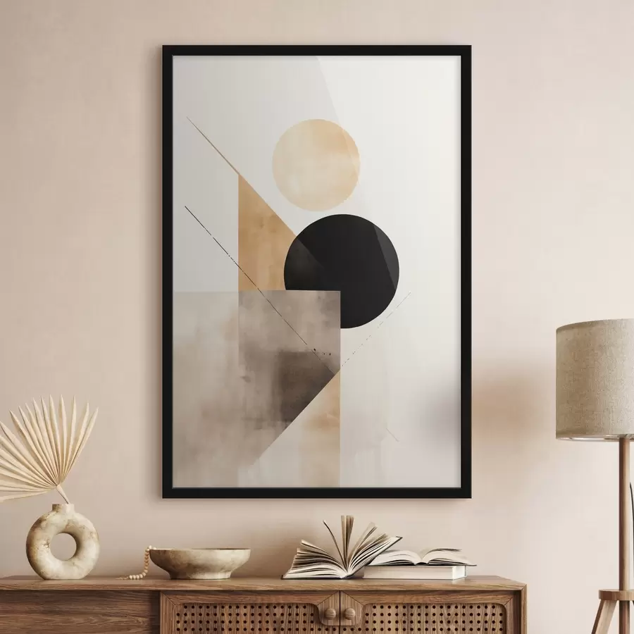 Fototapeedid Minimaalne kompositsioon: ring, kolmnurk ja tasandid f46532