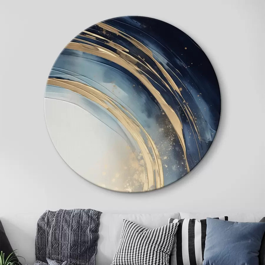 Pilt Kitsad kihilised rõngad kahvatu horisondi kohal r46489