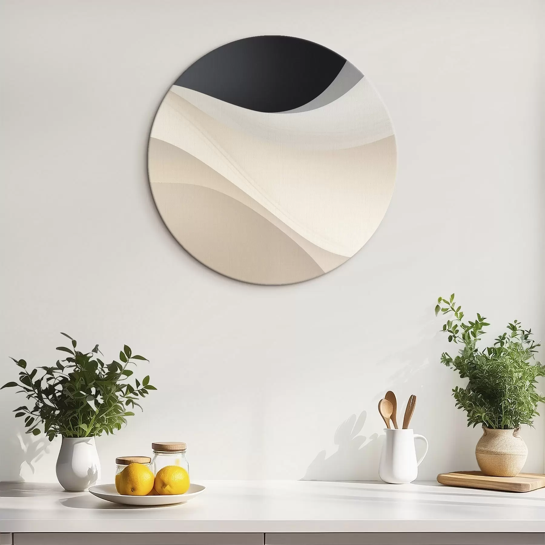 Pilt Mustad, kreemikad ja hallikaspruunid kihilised voolavad kõverad r46492