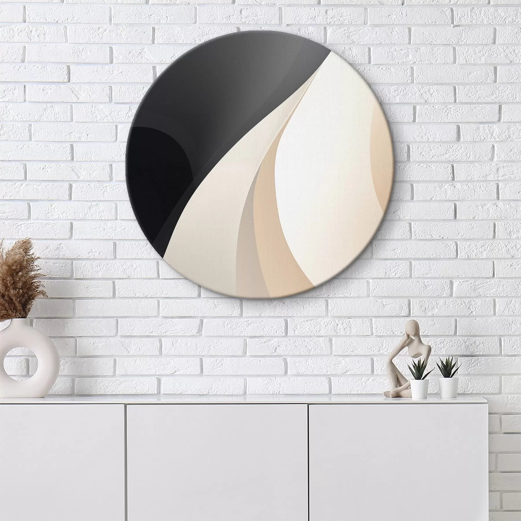 Pilt Sile üksteisega kattuvad kõverad süsi, elevandiluu ja liiv r46493