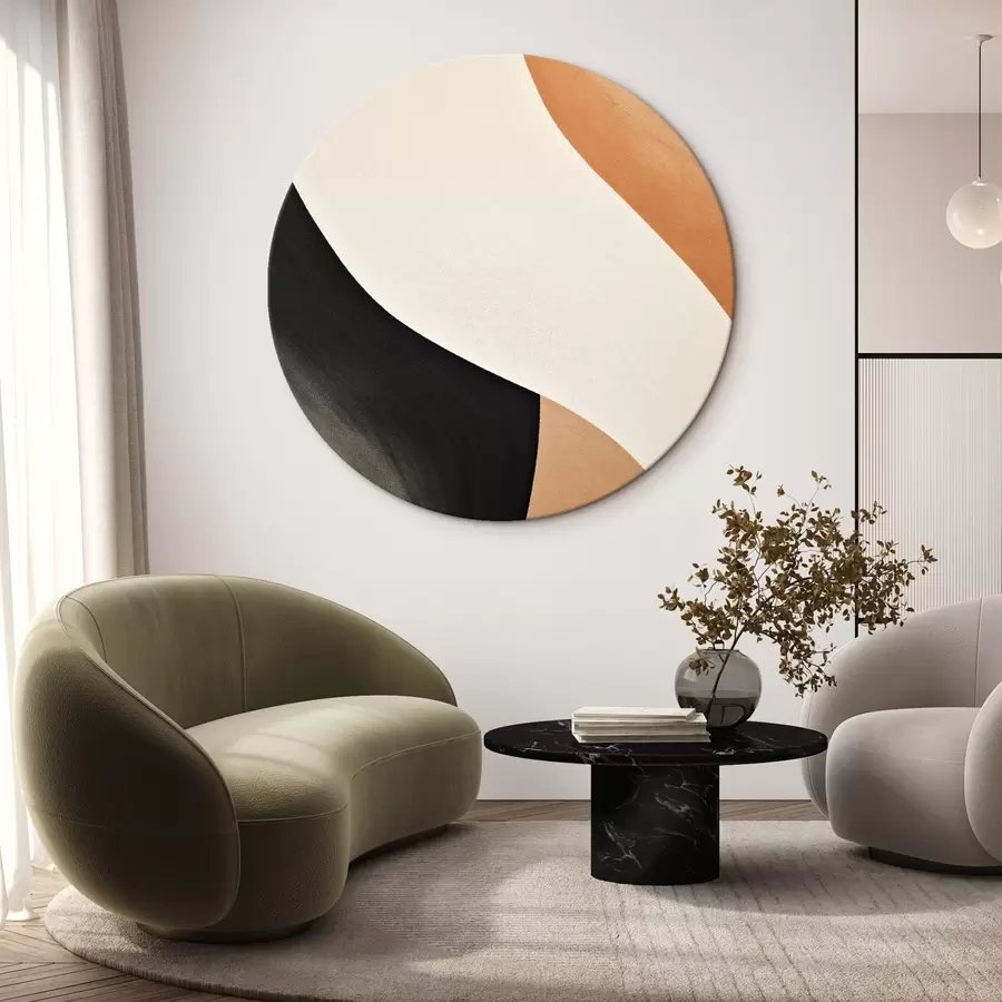 Pilt Julgete S-kurvidega kreemikas, must ja terrakota aktsendiga r46495