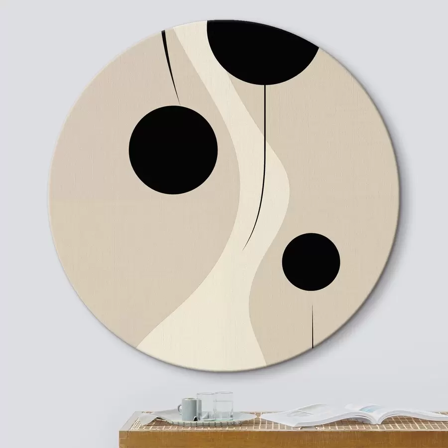 Pilt Minimaalsed ringid beežil taustal voolava joonega aktsentidega r46496