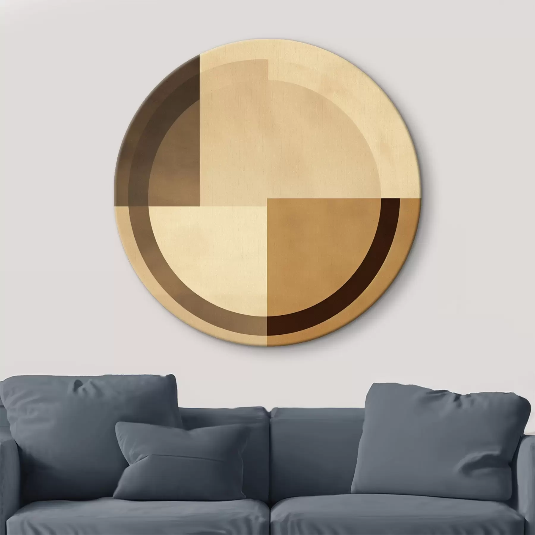 Pilt Vaigistatud ruudud läbipaistva rõngaga, soe maapalett r46498