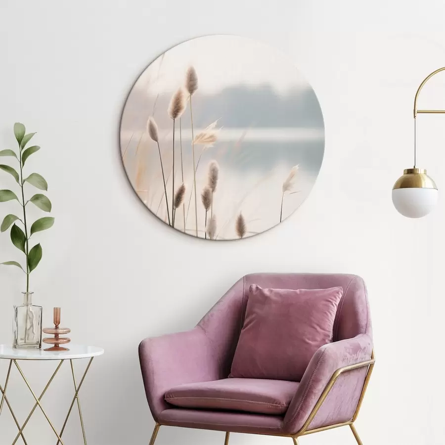 Pilt Uduvihmane järveäärne pehme pilliroog, pastelsed beežid toonid r46504