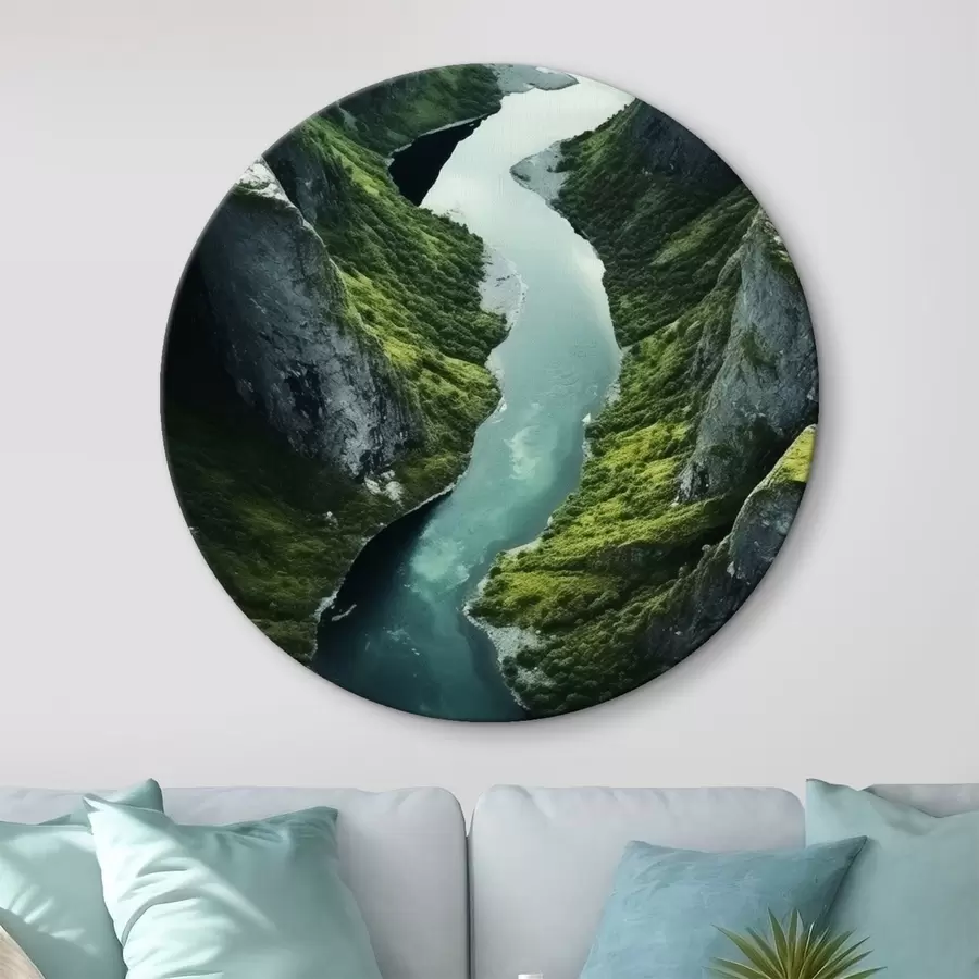 Pilt Kallaste vahel looklev jõgi, õhust vaade r46521