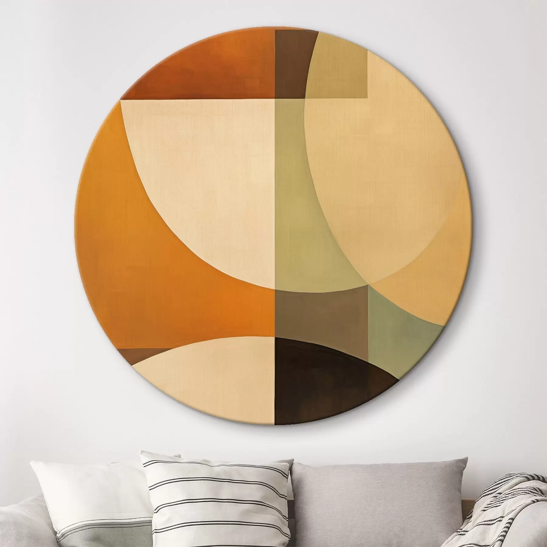 Pilt Suured ristuvad vormid terrakotta-oliivitoonides r46533