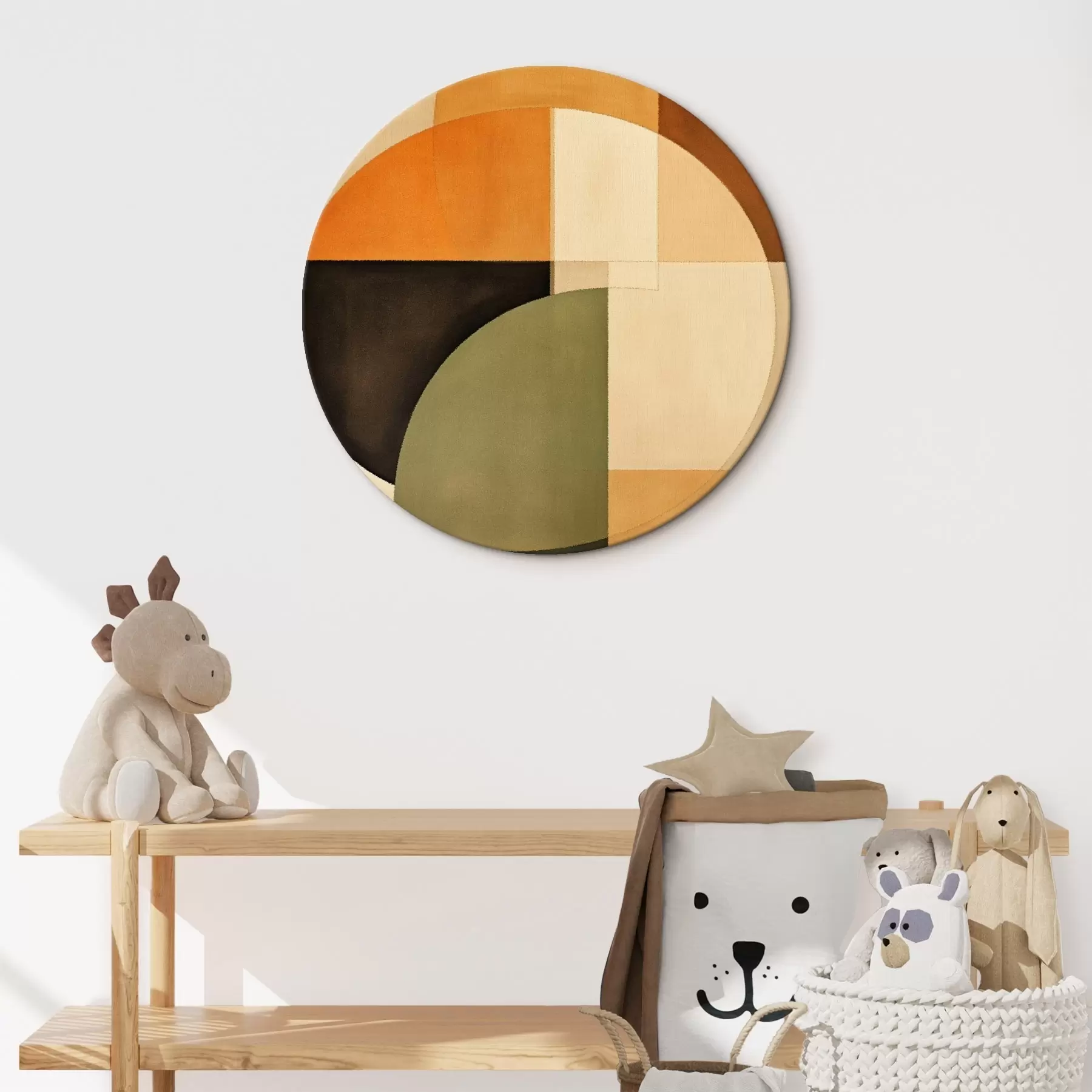 Pilt Ristuvad ringid liiva-oliivi värvipalettil r46537