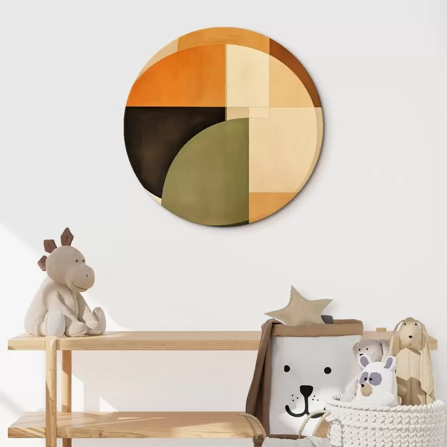 Pilt Ristuvad ringid liiva-oliivi värvipalettil r46537