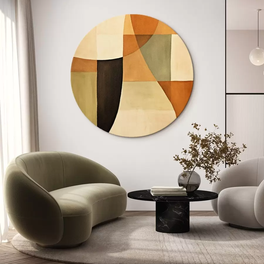 Pilt Pehmed geomeetrilised väljad soojas looduslikus värvipalettis r46538