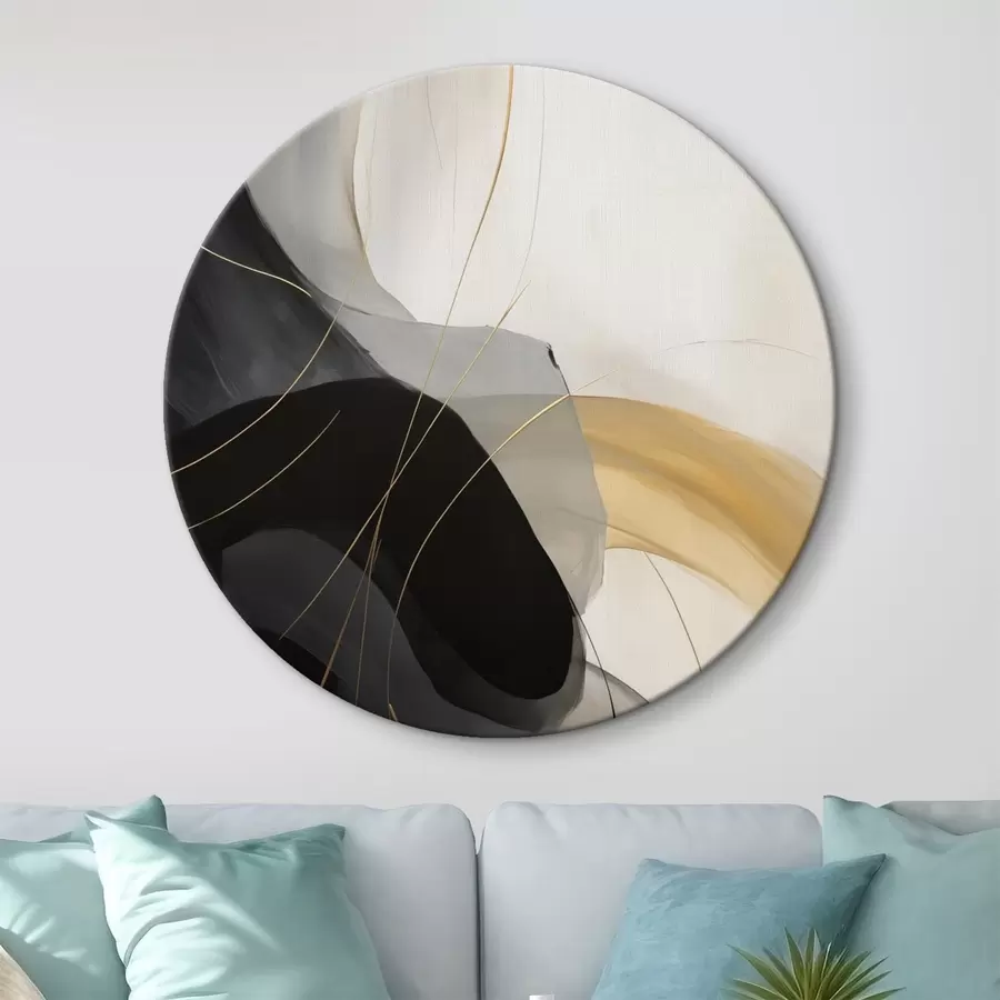 Pilt Pehmed kumerused mustas ja beežis sooja aktsendiga r46542