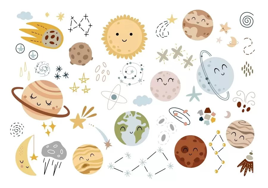 Fototapeedid Planeedid ja tähed, kosmos w04893