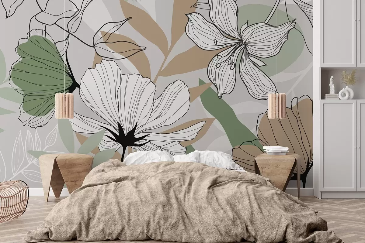 Fototapeedid Abstraktsed taimed ja lilled w04898v2