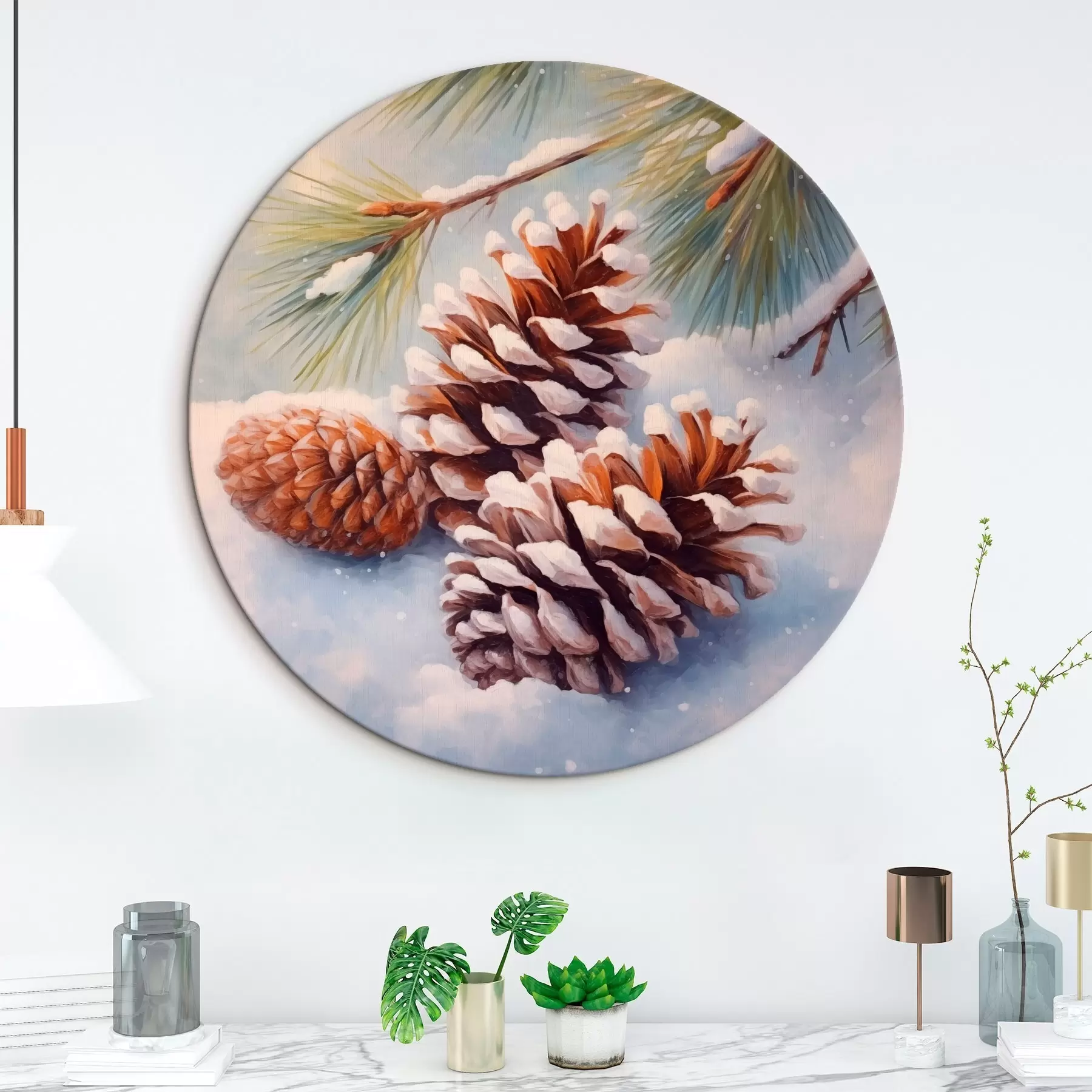 Pilt Lumega kaetud männipungad ja oksad r46631