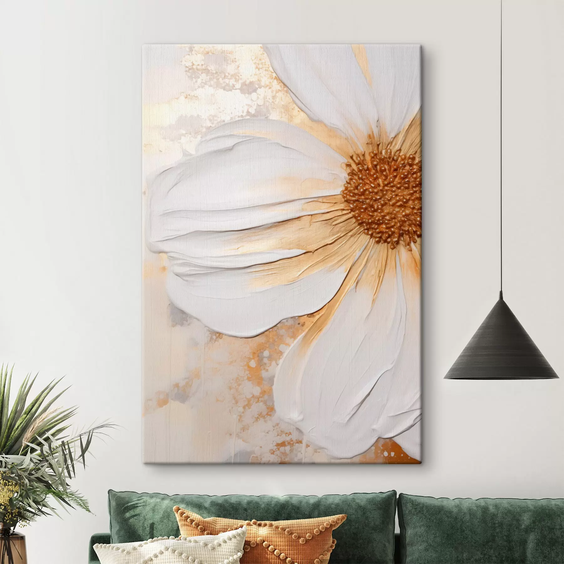 Pilt Valge õis õrnad õielehed, tekstuuriga abstraktne taust, elegantne, dekoratiivne kunst s46692